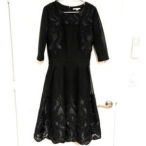 Maje Black Dress (With Added Sleeves & Slip Length/Width) Size 3 US 8-10